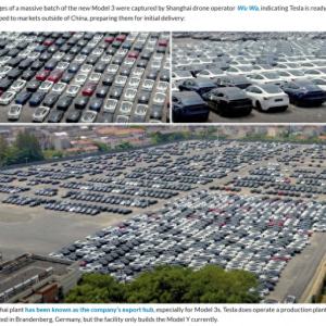 消息称特斯拉新款Model 3准备出口欧洲，上海超级工厂大量生产 ...