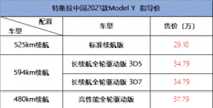 4种动力、3种续航，最低27.6万可入手，详解特斯拉Model Y